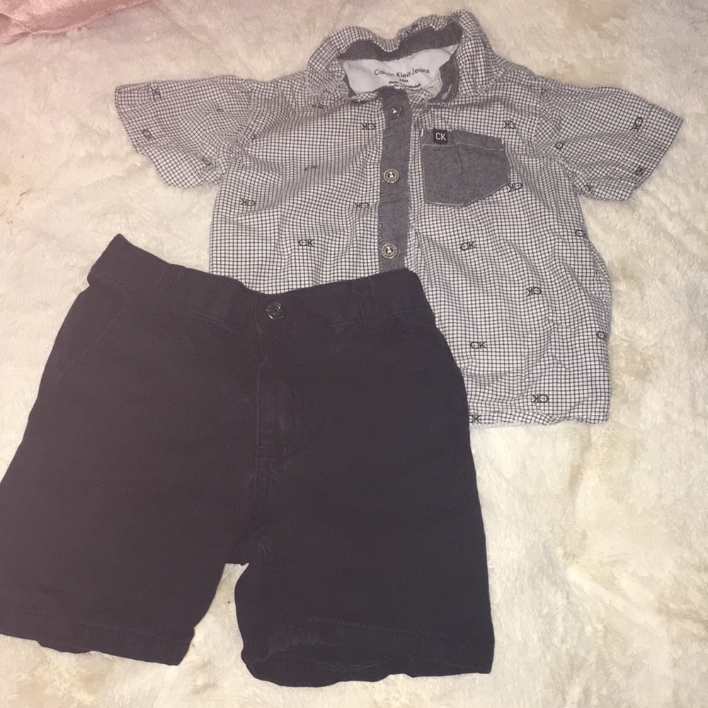 Calvin Klein black and whit two piece